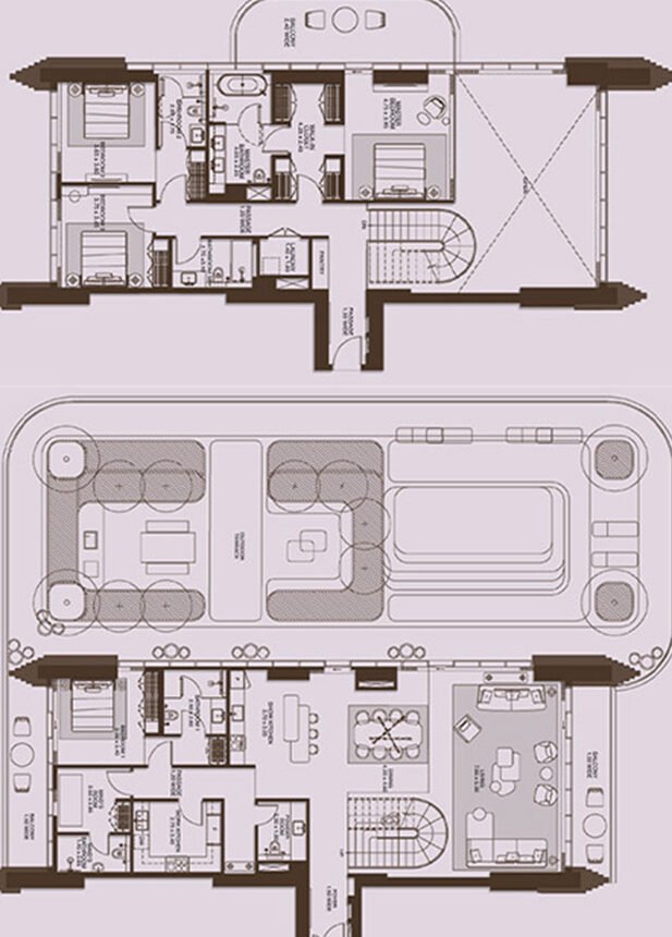 Floor Plans Atelis at D3 - 4 Bedrooms Sky Villa