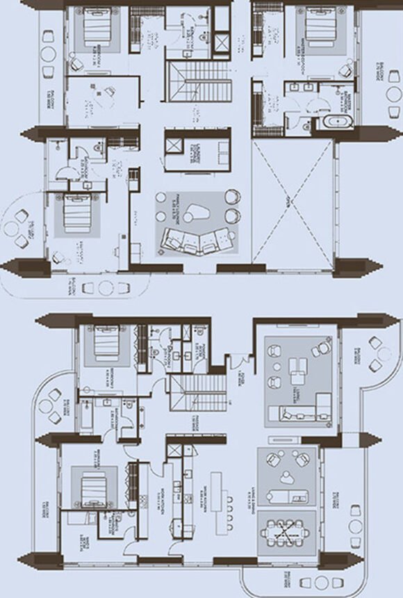 Floor Plans Atelis at D3 - 5 Bedrooms Penthouses